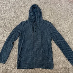 Navy Striped Men's Hoodie